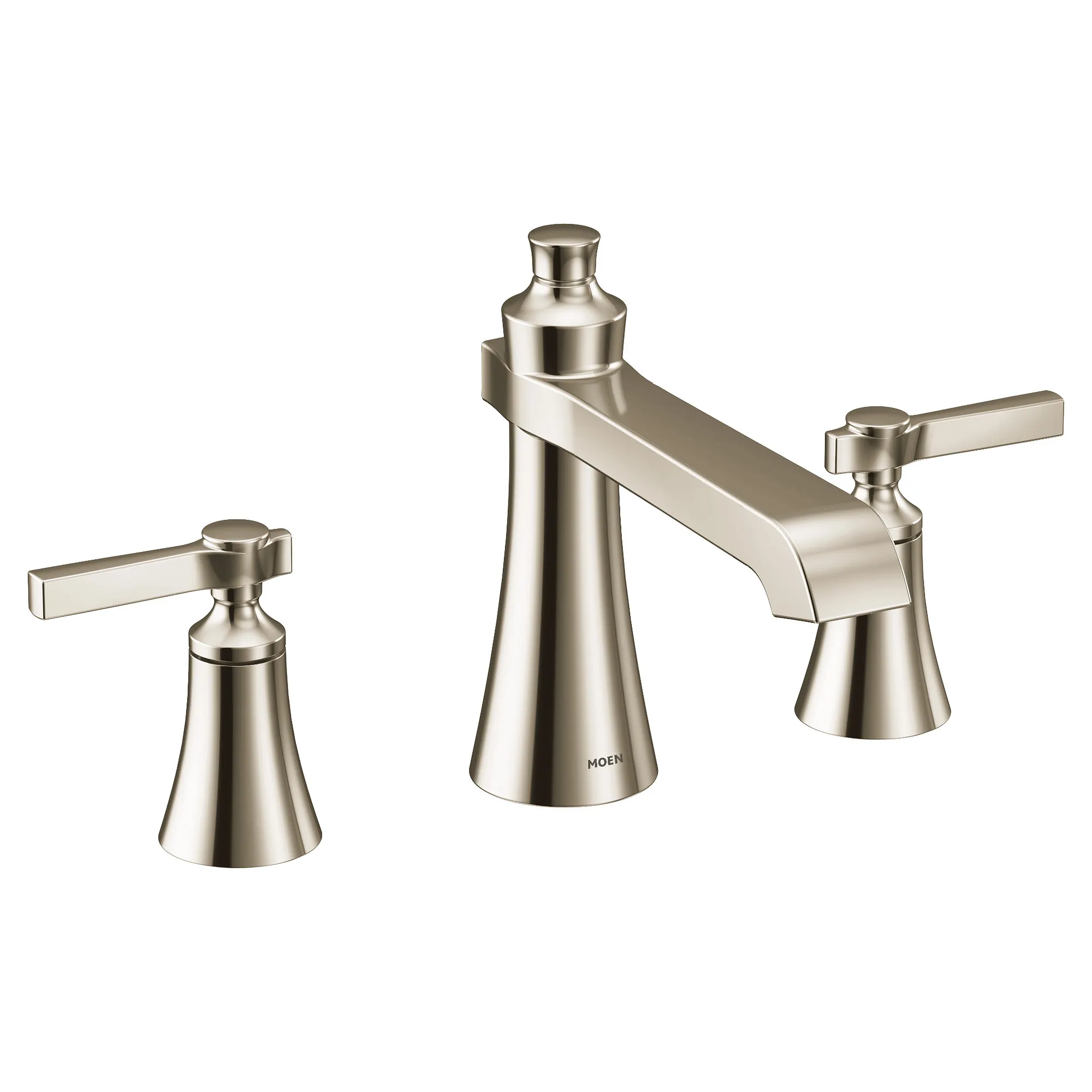 Flara Chrome two-handle high arc roman tub faucet - Image 3