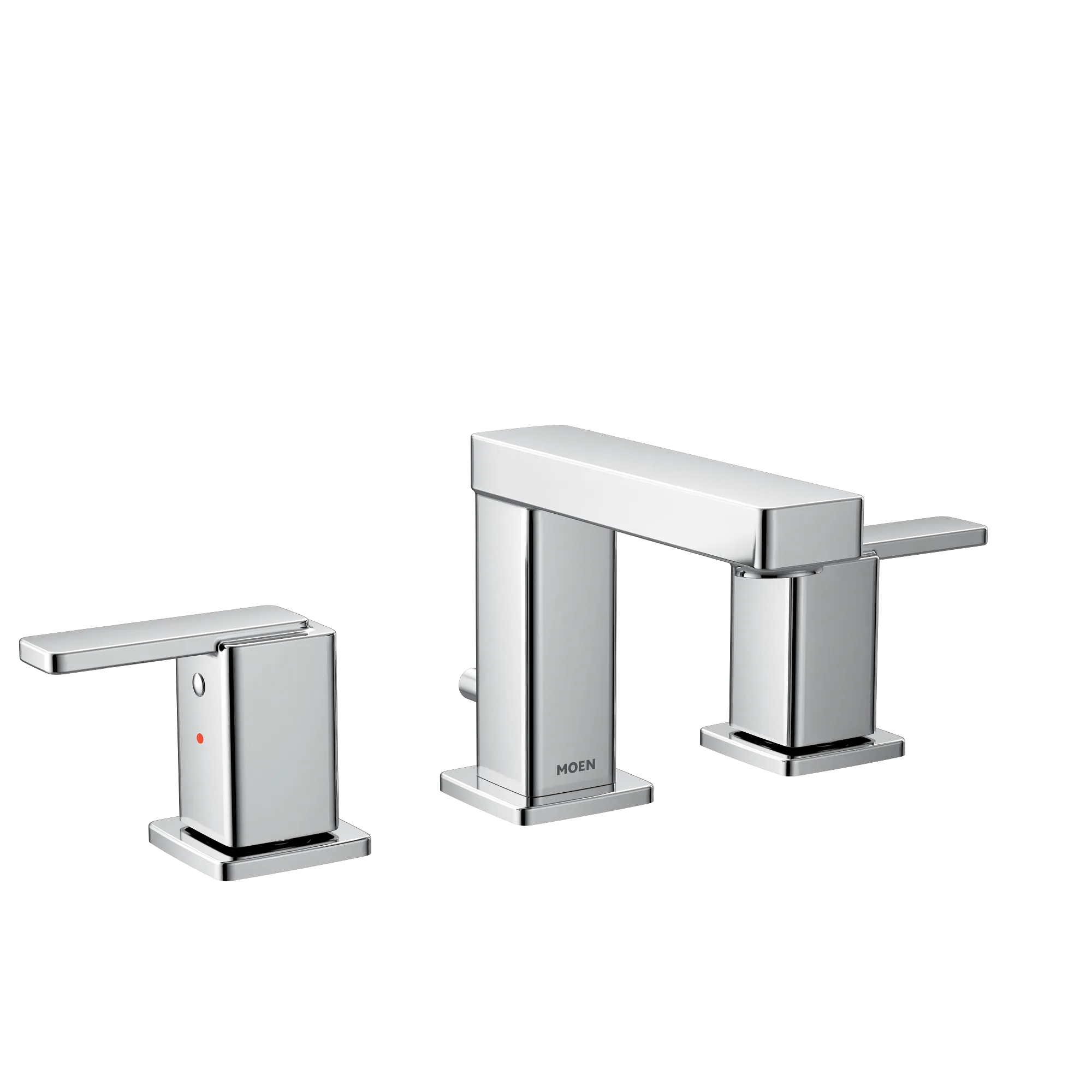 Iver Chrome two-handle high arc bathroom faucet