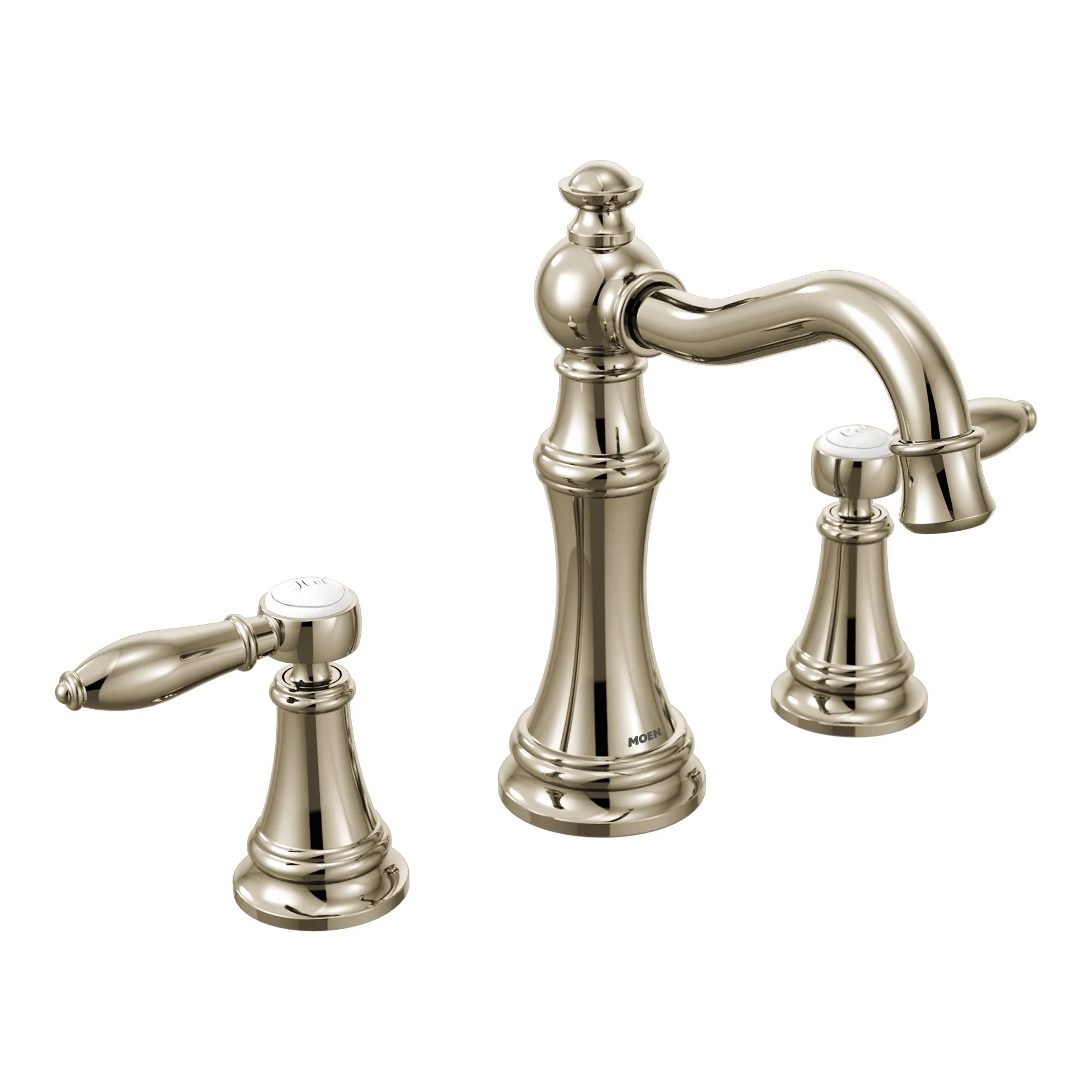 Weymouth Chrome two-handle high arc bathroom faucet - Image 3