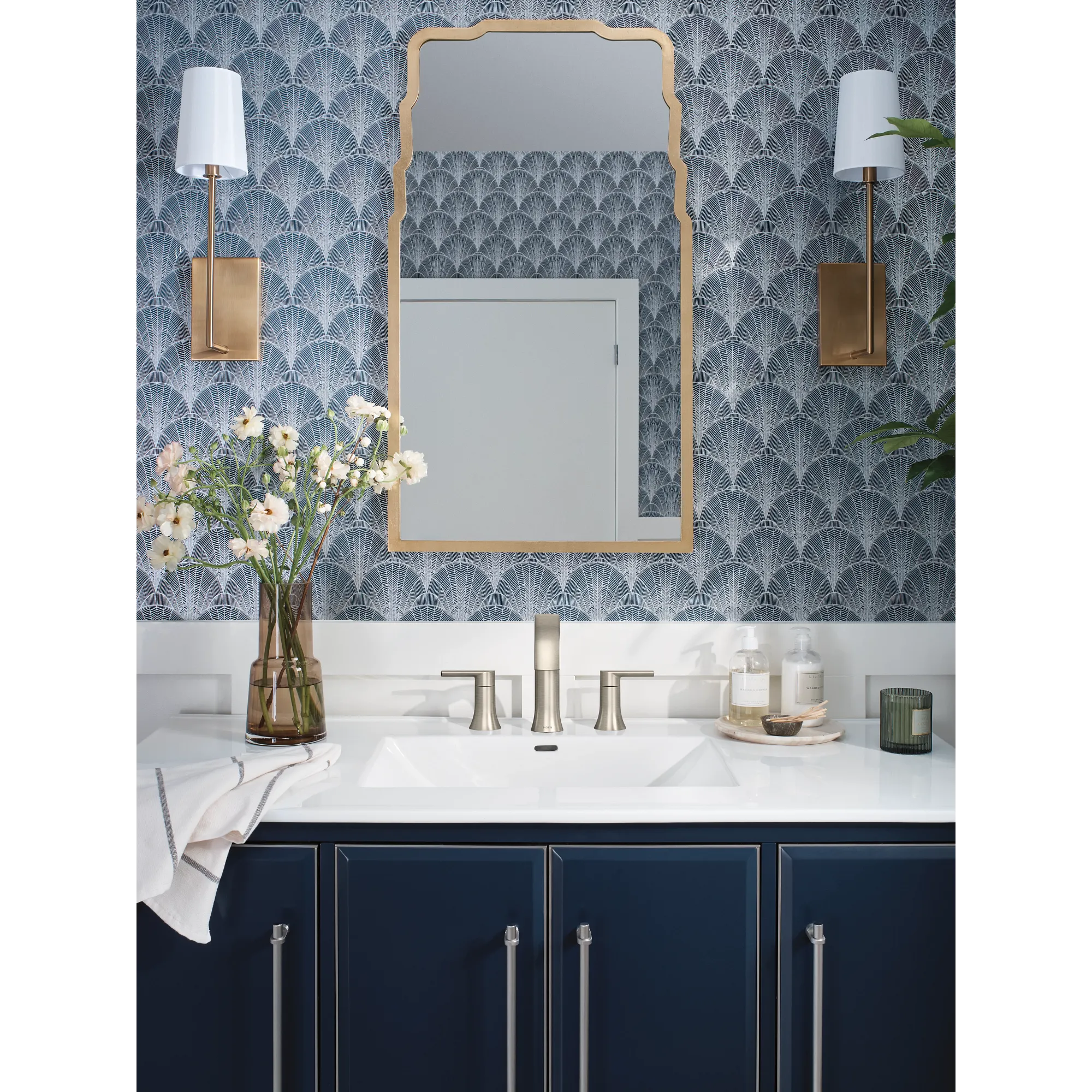 Doux Chrome two-handle high arc bathroom faucet - Image 4