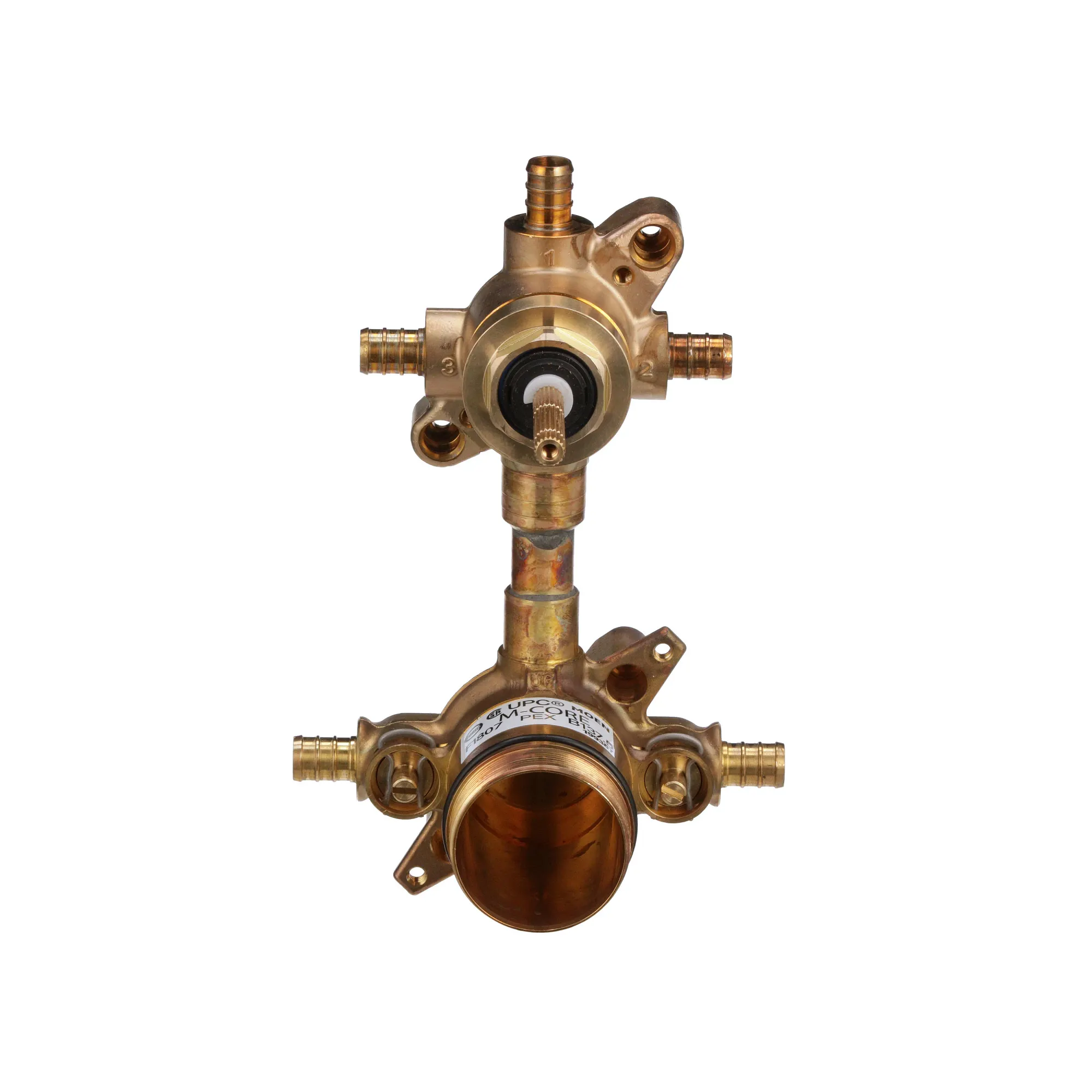 M-CORE Transfer 1/2" Crimp Ring Pex Connection Includes Pressure Balancing Stops Volume Control