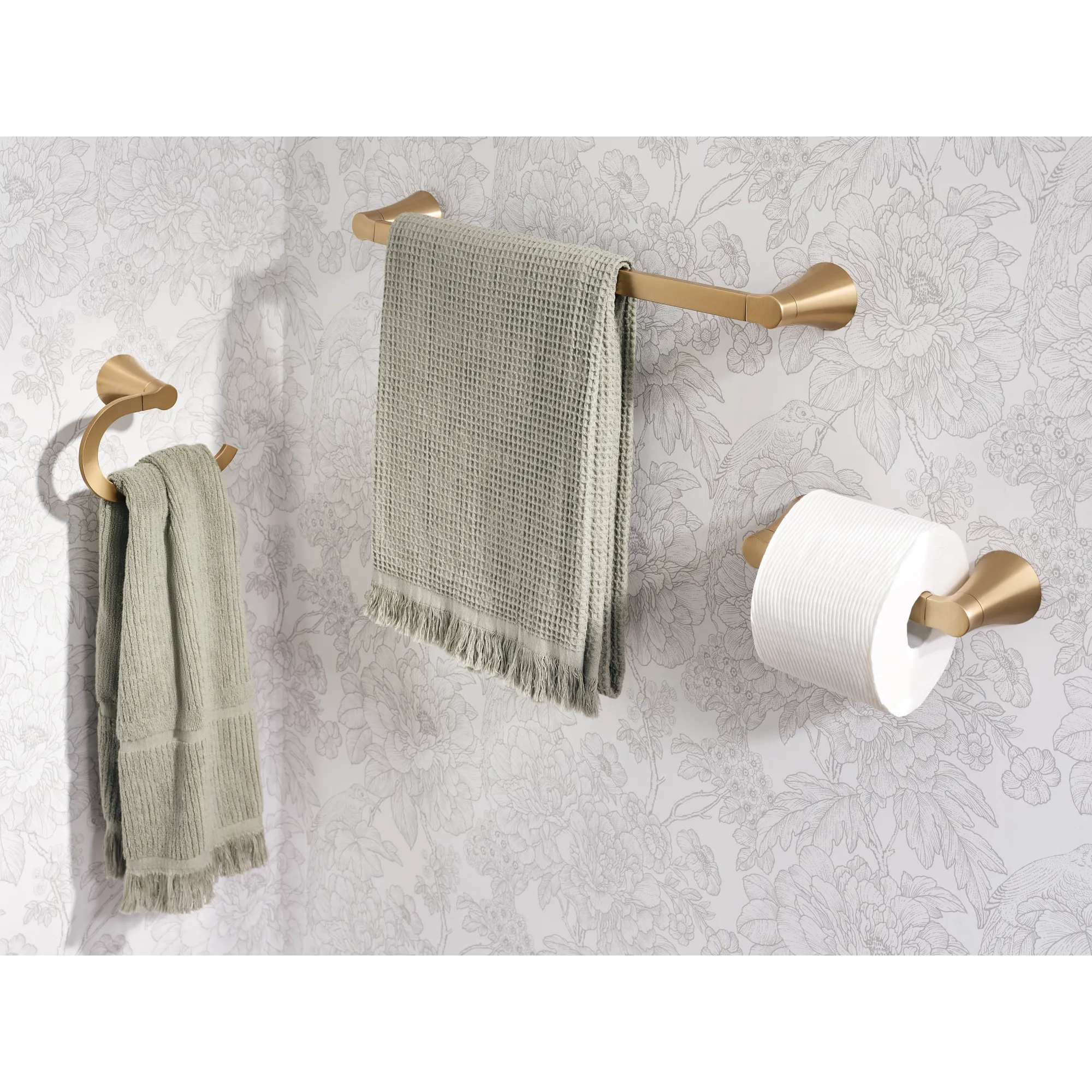 Mikah Chrome pivoting paper holder towel bar towel ring - Image 9