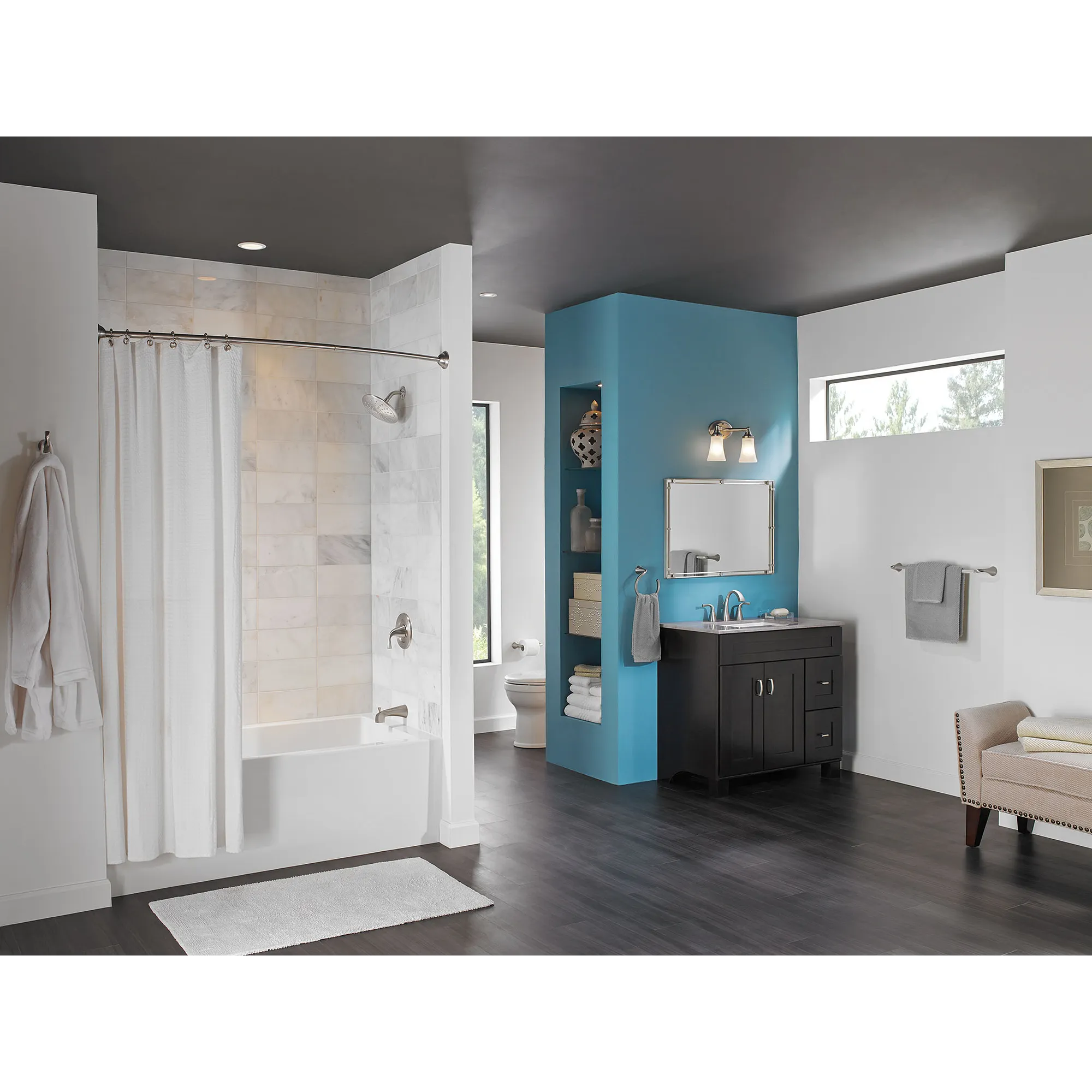 Oxby Brushed nickel Robe Hook - Image 3