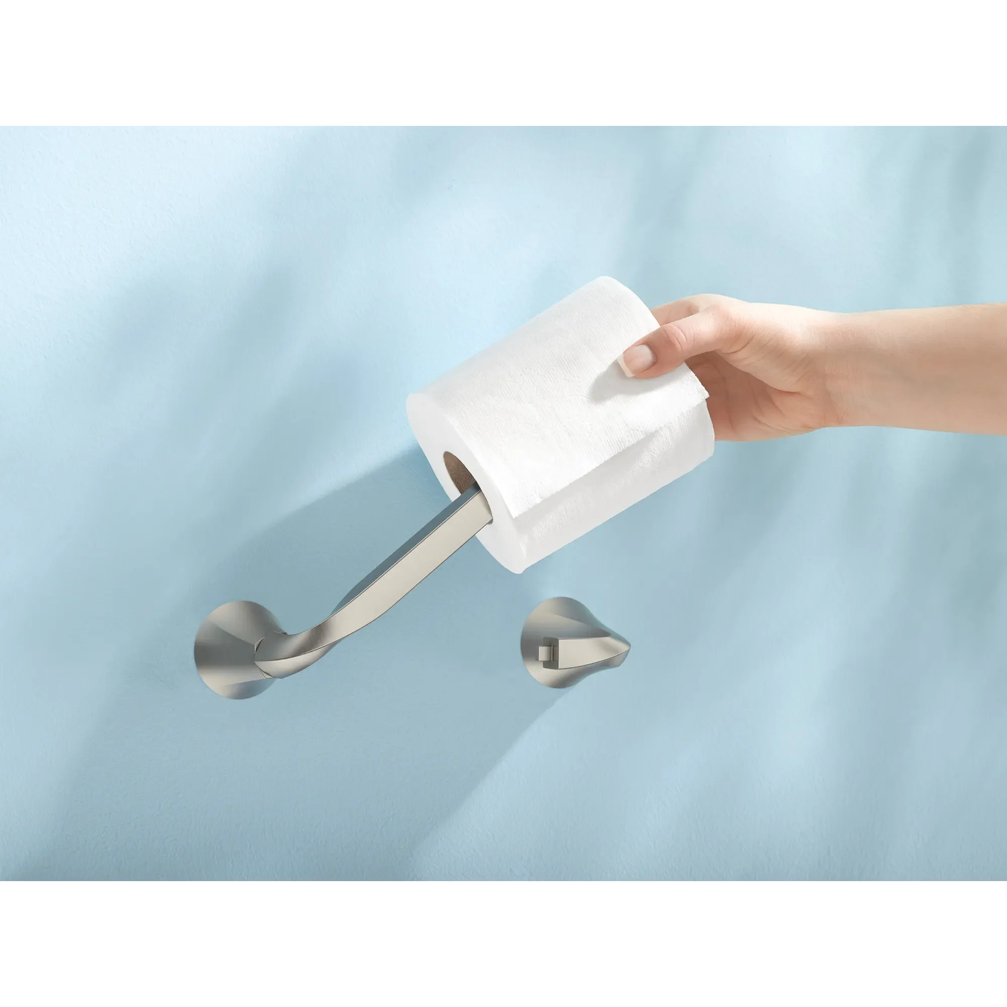 Oxby Brushed nickel Toilet Paper Holder - Image 5