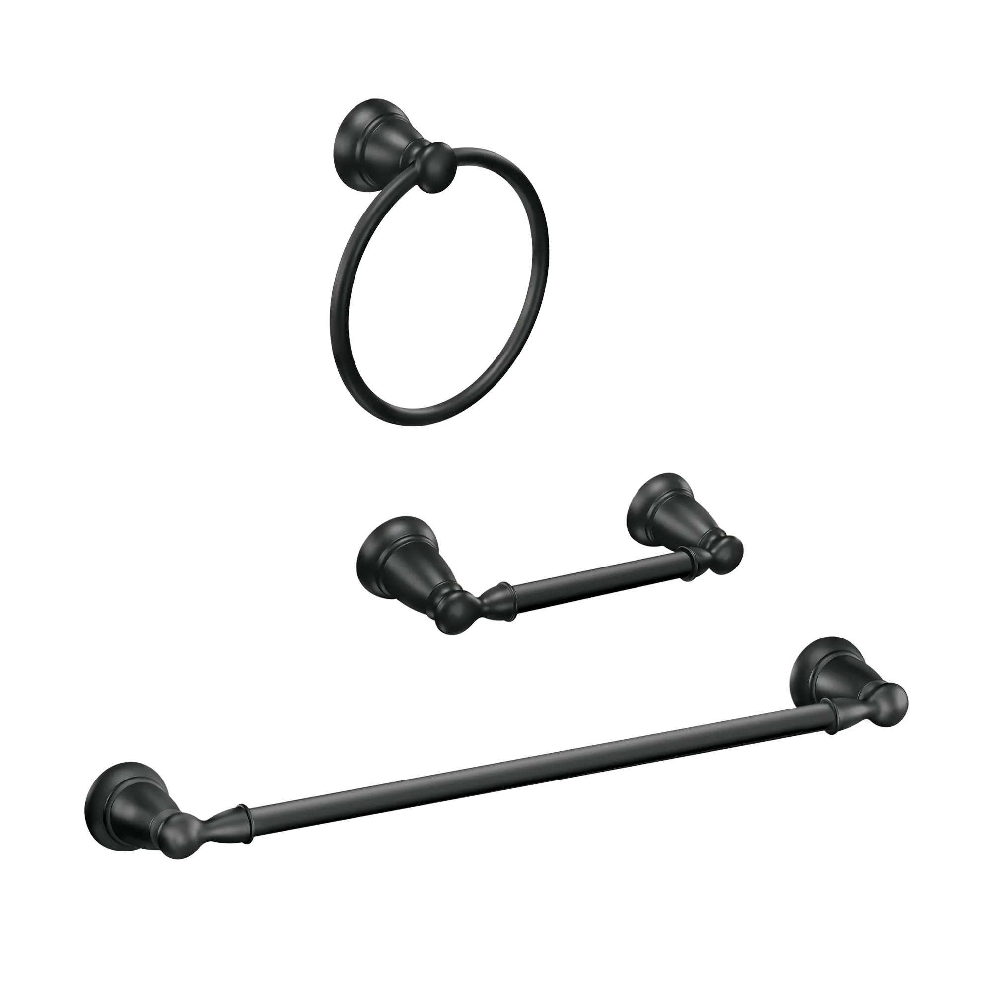 Banbury Matte Black 3 Piece Bath Accessory Kit